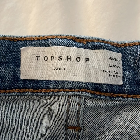 Topshop jamie jeans size 26 distressed skinny - Picture 3 of 6
